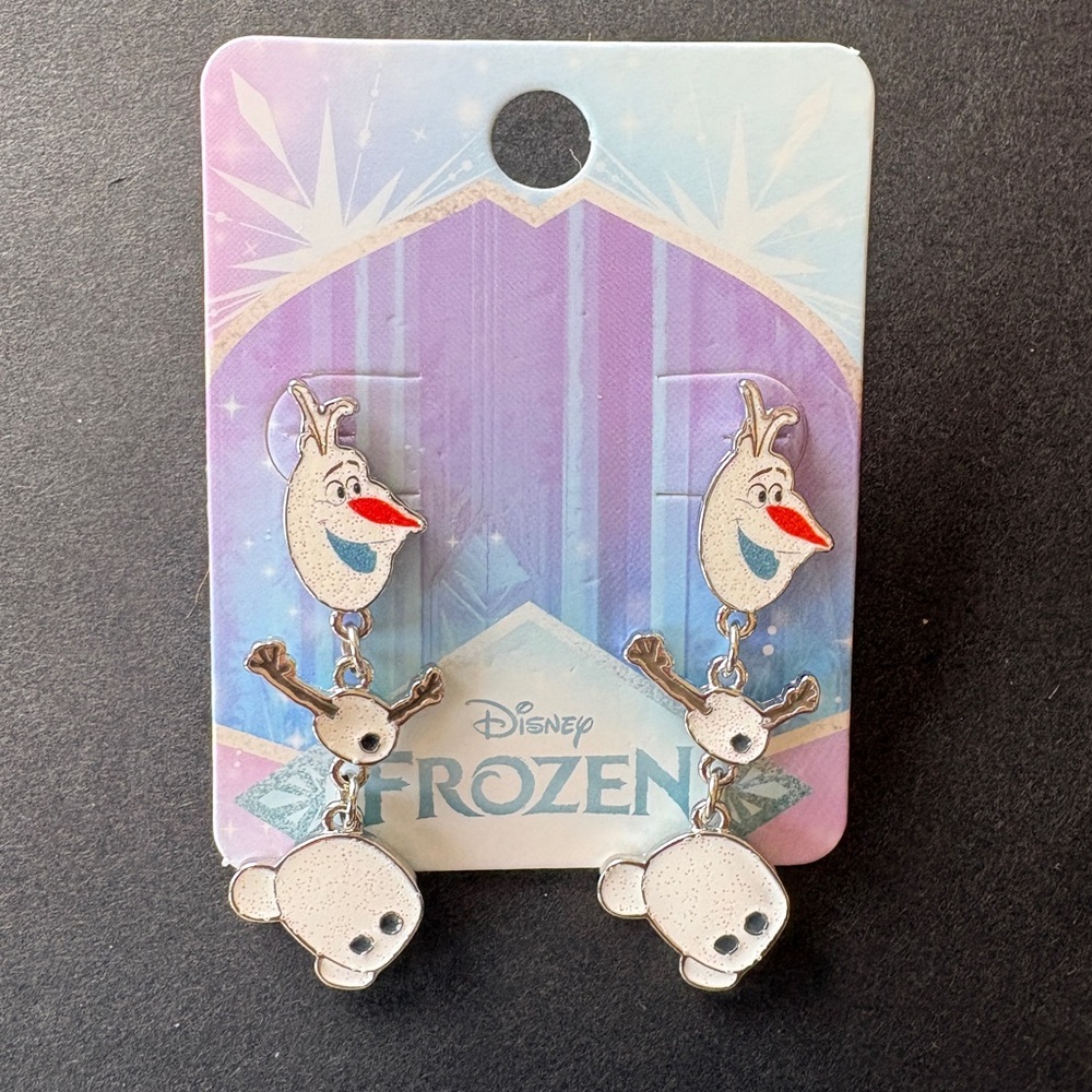 Disney Frozen Olaf Segmented Post Earrings New - Picture 2 of 4